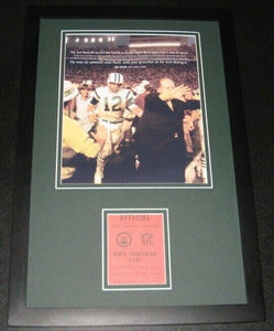 Joe Namath Super Bowl III Jets Colts Framed Repro Ticket & Photo Display