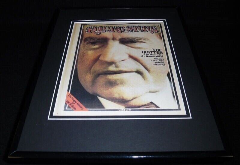 Richard Nixon 1974 Rolling Stone Framed Cover Poster Display 11x14 Official RP