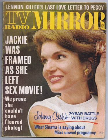 ORIGINAL Vintage 1969 TV Radio Mirror Magazine Jackie Kennedy Onassis 