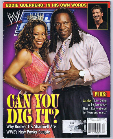 ORIGINAL Vintage January 2006 Raw Magazine Booker T and Sharmell Ave