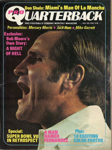 ORIGINAL Vintage 1973 Pro Quarterback Magazine Don Shula Dolphins