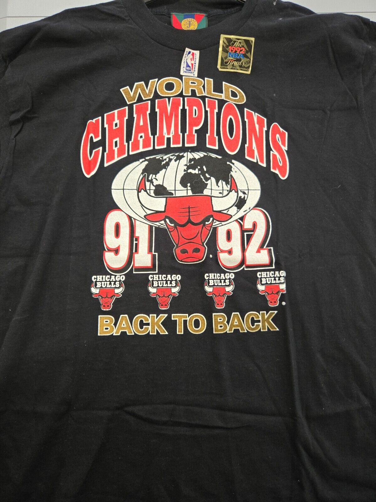 VINTAGE Deadstock 1992 Jostens Chicago Bulls Champs T-Shirt XL NWT