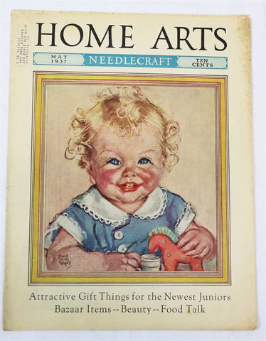 ORIGINAL Vintage May 1937 Home Arts Needlecraft Magazine 