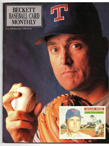 Beckett Baseball Card Magazine #69 VINTAGE 1990 Nolan Ryan Ranges