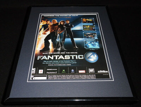 Fantastic Four 2005 XBox PS2 Framed 11x14 ORIGINAL Vintage Advertisement 