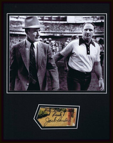 Coach Jack Pardee Signed Framed 11x14 Photo Display Oilers w/ Tom Landry