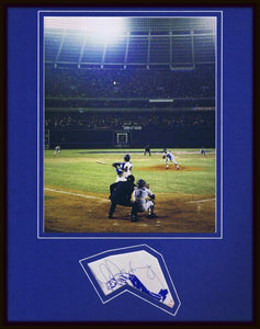 Al Downing Signed Framed 11x14 Photo Display vs Hank Aaron 