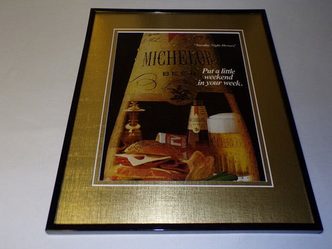 1982 Michelob Beer Framed 11x14 ORIGINAL Vintage Advertisement 	