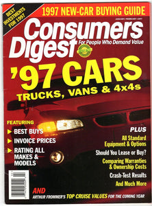 VINTAGE 1997 Consumers Digest New Car Buying Guide Magazine