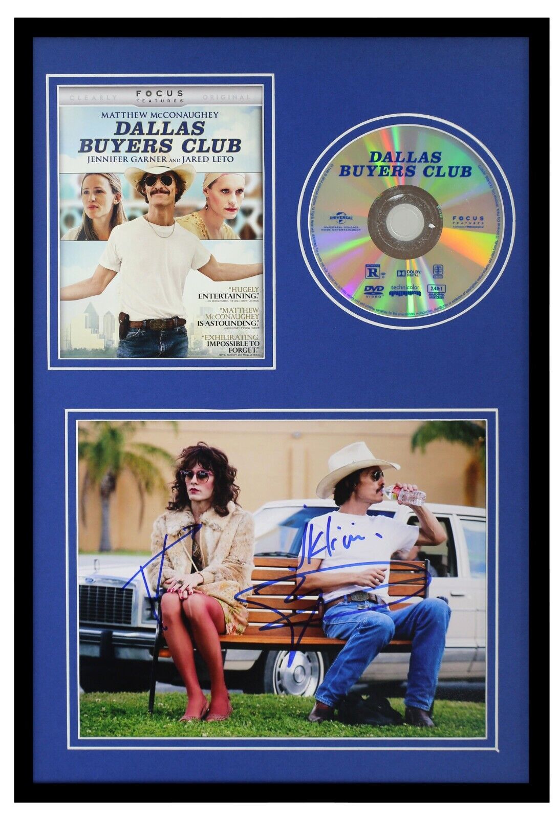 Matthew McConaughey & Jared Leto Signed Dallas Buyers Club Photo DVD Display AW