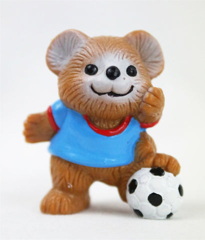 VINTAGE 1984 Gibson Greeting Cards Soccer Bear Action Figure