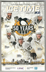 Jan 8 2017 Lightning @ Penguins Program Sidney Crosby 2 Assists