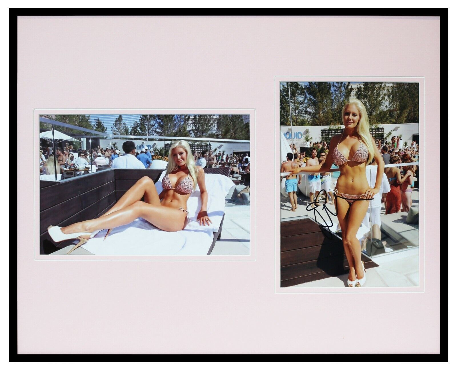 Heidi Montag Signed Framed 16x20 Bikini Heels Photo Set The Hills 