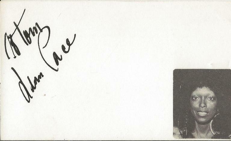 Jean Pace Signed Vintage 3x5 Index Card JSA