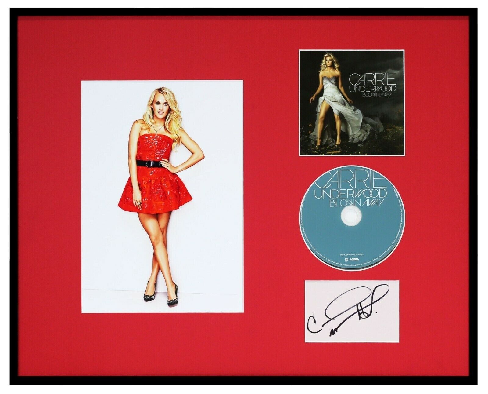 Carrie Underwood Signed Framed 16x20 Blown Away CD & Photo Set PREMIERE