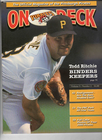 VINTAGE 2000 Pittsburgh Pirates Florida Marlins Program Todd Ritchie