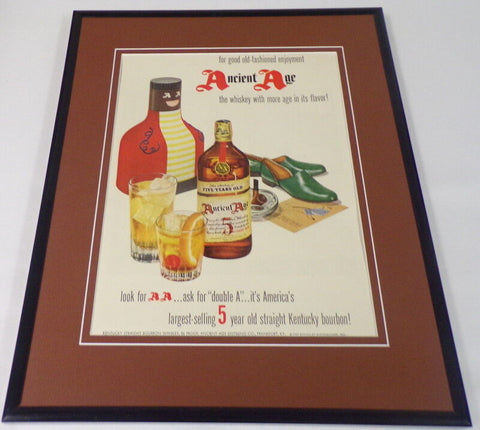 1951 Ancient Ale Bourbon Framed 11x14 ORIGINAL Vintage Advertisement