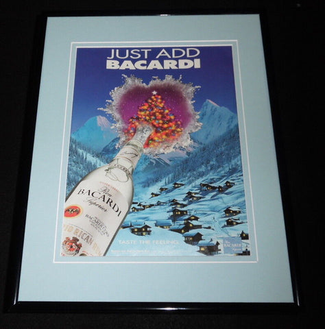 1994 Just Add Bacardi Rum Framed 11x14 ORIGINAL Advertisement