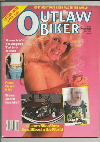 ORIGINAL Vintage April 1987 Outlaw Biker Motorcycle Magazine 