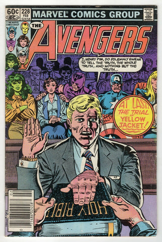 Avengers #228 ORIGINAL Vintage 1983 Marvel Comics Trial of Yellowjacket 