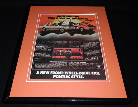 1980 Pontiac Phoenix Framed 11x14 ORIGINAL Vintage Advertisement