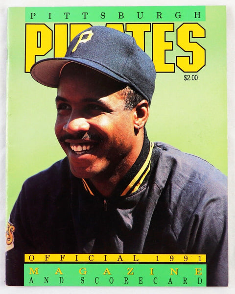 1991 Braves @ Pittsburgh Pirates Scorebook Unscored Barry Bonds Cover