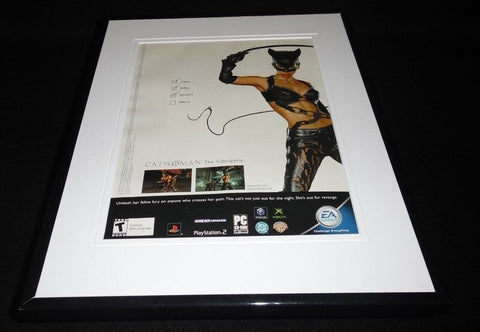 Catwoman 2004 PS2 XBox Framed 11x14 ORIGINAL Vintage Advertisement Halle Berry