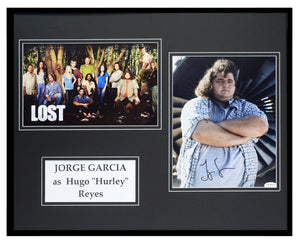 Jorge Garcia Signed Framed 16x20 Photo Set JSA Lost