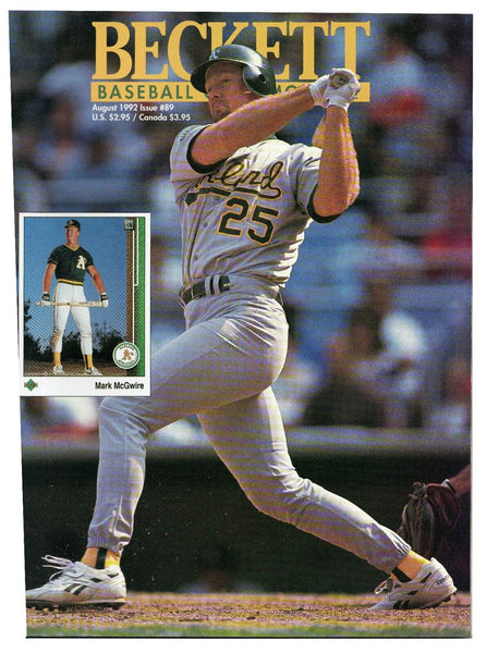 Beckett Baseball Card Magazine #89 VINTAGE 1992 Mark McGwire A's