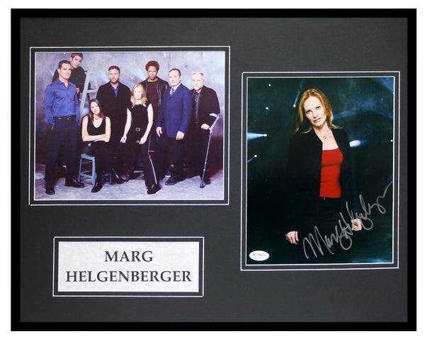 Marg Helgenberger Signed Framed 16x20 Photo Set JSA CSI