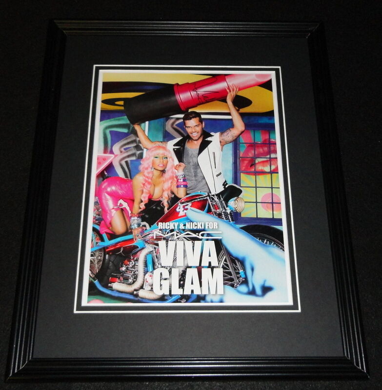 2012 Nicki Minaj Ricky Martin Viva Glam Framed 11x14 ORIGINAL Advertisement