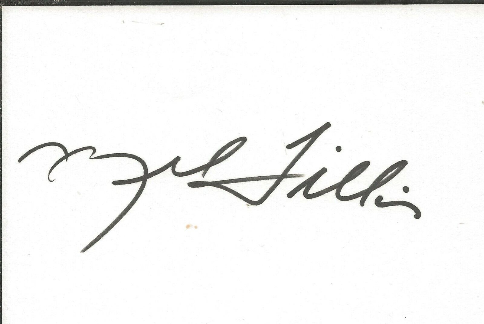 Mel Tillis Signed 3x5 Index Card