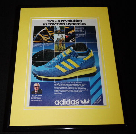 Adi Dassler 1974 adidas TRX Framed 11x14 ORIGINAL Vintage Advertisement