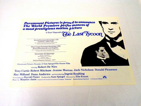 ORIGINAL Vintage 1976 The Last Tycoon 12x18 Industry Ad Poster Robert De Niro