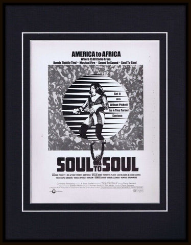 1971 Soul to Soul Framed 11x14 ORIGINAL Vintage Advertisement Ike Tina Turner