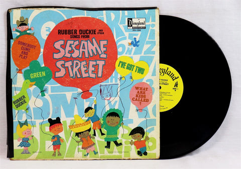 VINTAGE 1970 Disneyland Sesame Street Rubber Dukie LP Vinyl Record Album DQ1334