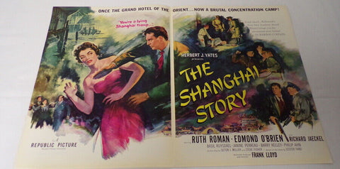 VINTAGE 1954 The Shanghai Story 12x18 Industry Poster Ad Ruth Roman