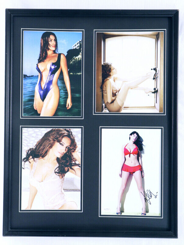 Kelly Brook Signed Framed 18x24 Photo Collage JSA 