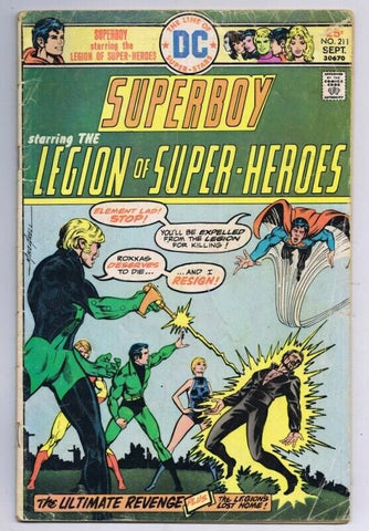 Superboy #211 ORIGINAL Vintage 1975 DC Comics 