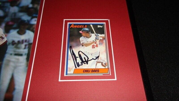 Chili Davis Signed Framed 11x17 Photo Display Angels 