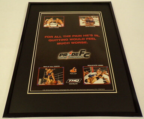 Pride FC Fighting Championship 2003 PS2 11x14 Framed ORIGINAL Advertisement 