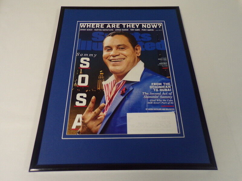 Sammy Sosa Framed ORIGINAL 2018 Sports Illustrated Cover Cubs