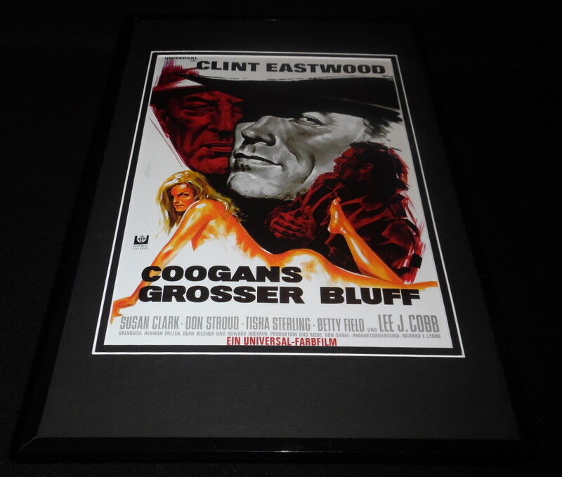 Coogans Grosser Bluff German 11x17 Framed Repro Poster Display Clint Eastwood