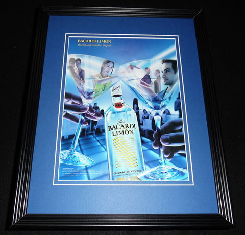 2001 Bacardi Limon Rum Framed 11x14 ORIGINAL Vintage Advertisement