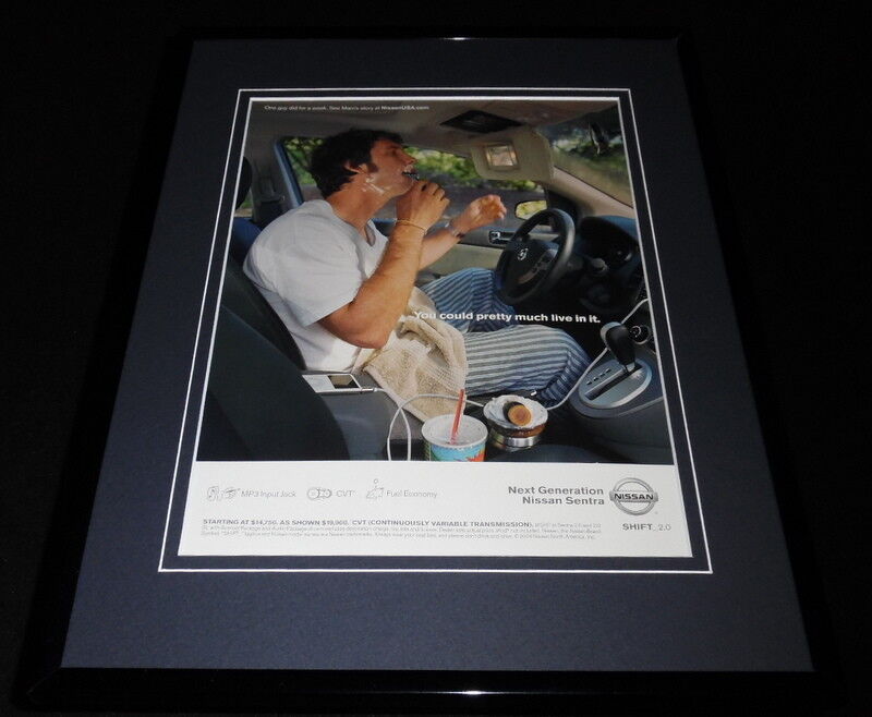 2008 Nissan Sentra Framed 11x14 ORIGINAL Advertisement 