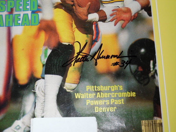 Walter Abercrombie Signed Framed 1985 Sports Illustrated Magazine Cover Steelers