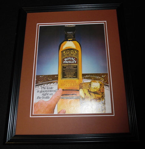 1984 Royal Paisley Scotch 11x14 Framed ORIGINAL Vintage Advertisement 