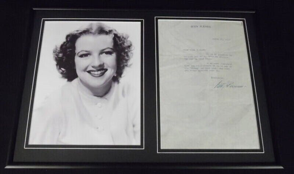 Betty Furness Signed Framed 12x18 Typed 1963 Letter & Photo Display 