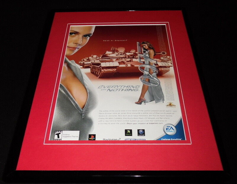 James Bond Everything or Nothing 2004 PS2 11x14 Framed ORIGINAL Advertisement 