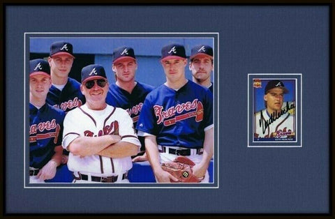 Kent Mercker Signed Framed 11x17 Photo Display Braves